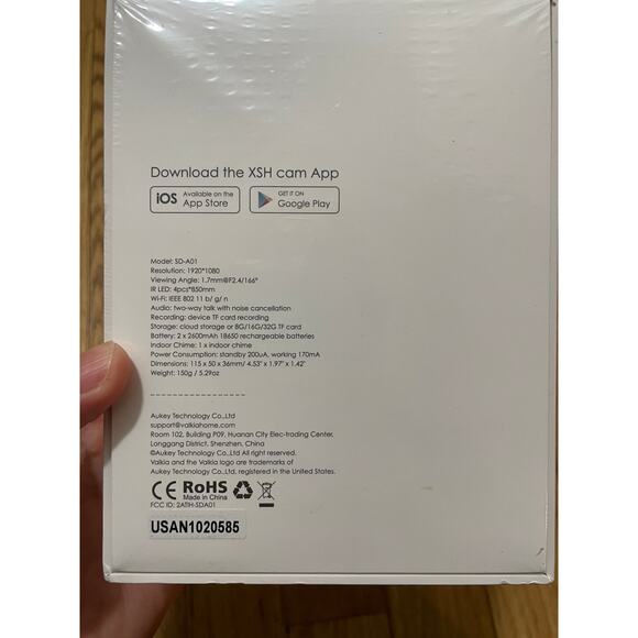 Video Wireless Doorbell Camera VALKIA Indoor Chime Wide Angle Wifi Night Vision - Picture 4 of 5